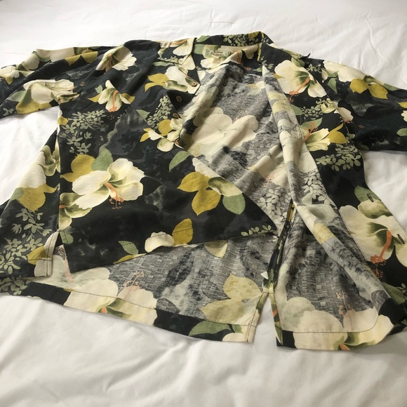 TOMMY BAHAMA Silk Floral Shirt - Picture 7 of 7